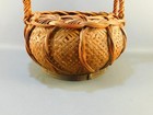 Antique Asian Old Japanese  Intricate Woven  Basket