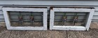 Pair Of Antique Stained Leaded Glass Transom Windows  22 x13  Window