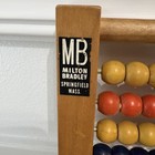 Vintage Milton Bradley Wooden Abacus Counting Frame Math Learning Toy 10 Row