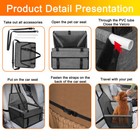 Foldable Portable Dog Car Seat Belt Booster Travel Carrier Bag For Pet Puppy New