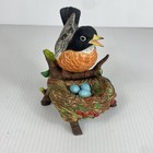 Robin Bird On Nest Eggs Ceramic Figurine Crystal Cathedral    how Sweet It Is   