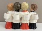 Vintage Christmas 1950 s Noel Choir altar Boys Candle Holder