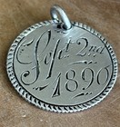 1800   s Love Token Fancy Engraved Gam Sept 2 1890 Silver Coin Us