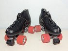 Riedell Rs-1000 Roller Skates Black Labeda Fan Jet Wheels Womens Size 7