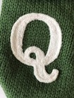 Monogram Letter Initial Q Knit Mini Xmas Stocking 7  Green  Wondershop Target