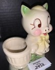 Shawnee Pottery Porky Pig Ceramic Cactus Planter Green Multicolor Vintage