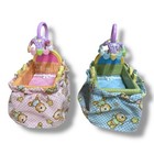 Fisher Price Loving Family Baby Crib Cradle Bed Dollhouse Nursery Twins Toy Set