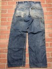 Vtg 1940s Sanforized Workwear Denim Carpenter Jeans Donut Hole Button Sz 31x29 5