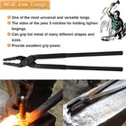 Blacksmith Forging Tools Kit Wolf Jaw Tongs  15      Blacksmith Hammer Anvil