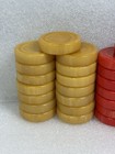 Rare Vintage Bakelite Catalin Checkers Marbled Backgammon Game 30 Chips Lot