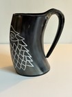 Carved Wolf Drinking Horn Style Tankard Mug Norse Viking Renaissance Fair Mug
