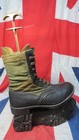 Rare Vintage British Gbb G B Britton Jungle Combat Boots Size 10 Military