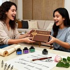 Calligraphy Pen Set Includes Wooden Dip Pen Antique Brass Holder 11 Nibs 4