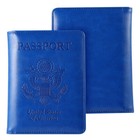 Us Passport Vaccine Card Holder Rfid Blocking Leather Travel Wallet Case Cover