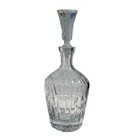 Vintage Cut Crystal Decanter With Faceted Stopper Waterford Style