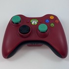 Microsoft Xbox 360 Oem Red-wireless Official Controller Fully Tested New Grips