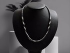 Navajo Pearl Style Sterling Silver Necklace Hand Strung 5mm 17 