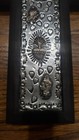 Vintage Mexican Milagros Cross  Black Exvotos Wood Cross Mexican Folk Art