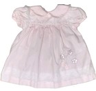 Vintage Girls Sz  3t Pink  Dress Lace Trim Embroidered 