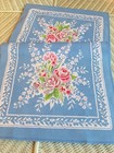New Luray Vintage Style Pretty Kitchen Tea Towel - Beautiful Blue Floral Print
