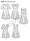 Simplicity 1802 Sz 6-14 Shaped Flared Chic Godet Gored Summer Dress Pattern