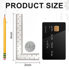 3pcs Stainless Steel L Square Ruler Small Measuring Layout Tool 2x4 Inch