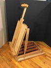   vintage French Easel Folding Artist Sketchbox Portable Solid Wood Storage