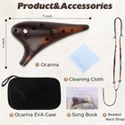 12 Hole Ocarina Classic Straw Fire Masterpiece Collectiblealto C Ceramic Ocarina