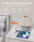 Surge Protector Power Strip With Flat Plug  3 Ft Extension Cord With 6 Ac Outlet