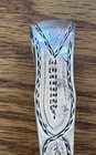 Brite Cut Acorn Tip English Georgian Sterling Sugar Tongs Maker  No Date Letter