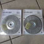 2 Ace Wire Wheel Brushes - 1 Fine 1 Coarse Wire - 6  - 5 8 -1 2  Arbor   17 W 