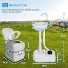 5 8 Gal Portable Toilet    17l Portable Sink W  Hand Sprayer For Outdoor Camping