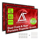  Dual Projector Screen Rear Front 120 Inch 16 9 120    Viewing Angle 160  