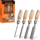 Jorgensen 4pcs 1 4  1 2  3 4  1  Wood Chisel Set Steel Beveled Edge Wood Chisels