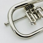  Flugelhorn Bb Tune Sliver Plated Black Valve Brass Instrument With Case