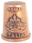 New Souvenir Italy Thimble Rome  Metal Colosseum St peter s Basilica Roman  Red