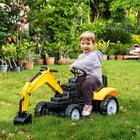 Kids Ride On Excavator  Pedal Digger  Construction Truck W  Horn For Toddlers 3 