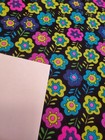 Awesome Rare Vintage Mid Century Retro 70s Thc Hawaiian Sml Neon Floral Fabric 