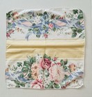 4 Vintage Croscill Princess Cloth Napkins Floral Yellow Center Cottagecore 