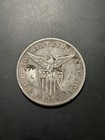 1904-s Us Philippines Silver Peso Coin Chopmarked Au