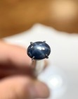 Star Sapphire Loose Stone Oval Dark Blue Cabochon 3 22ct 