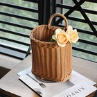 Hanging Woven Flower Storage Basket Home Decor Wall-mounted Wicker Organizer New