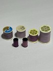 Vintage Lot Of Thread On Plastic Spool Color Light Purple P2