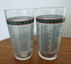 Kentucky Derby Glasses Two  132 Running Mint Julep Frosted Green
