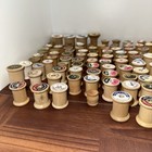 Wooden Spools  - Lot Of 100 - Some W  Advertisement - Vintage