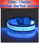 Safety Led Dog Pet Light Up Collar Night Glow Adjustable Bright 3 Color S-m-l-xl