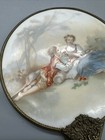 Antique Hand Painted Victorian Art Nouveau Hand Mirror