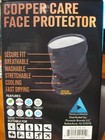 Copper Care Infused Face Protector Gaiter   Neck Guard Mask Washable Gray