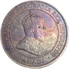 1909 Canada 1 Cent Large Cent With Original Album Toning  High Grade 
