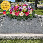 Cemetery Headstone Flower Saddle -outdoor Grave Decorations Mixed